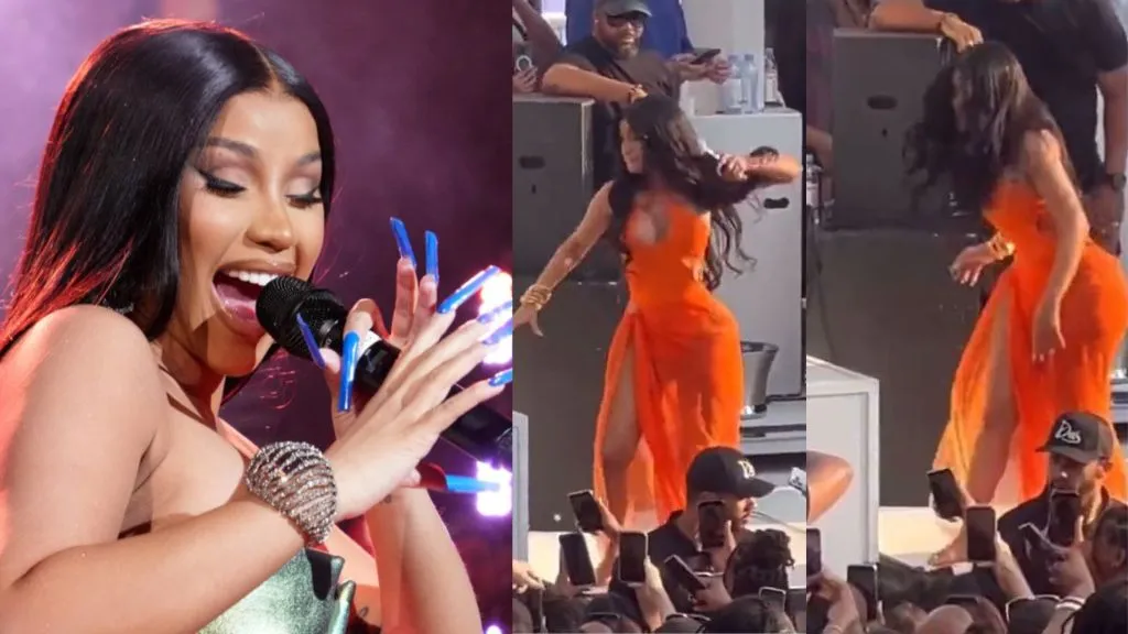 Cardi B throws her microphone at an audience member who poured a drink at her (Watch)